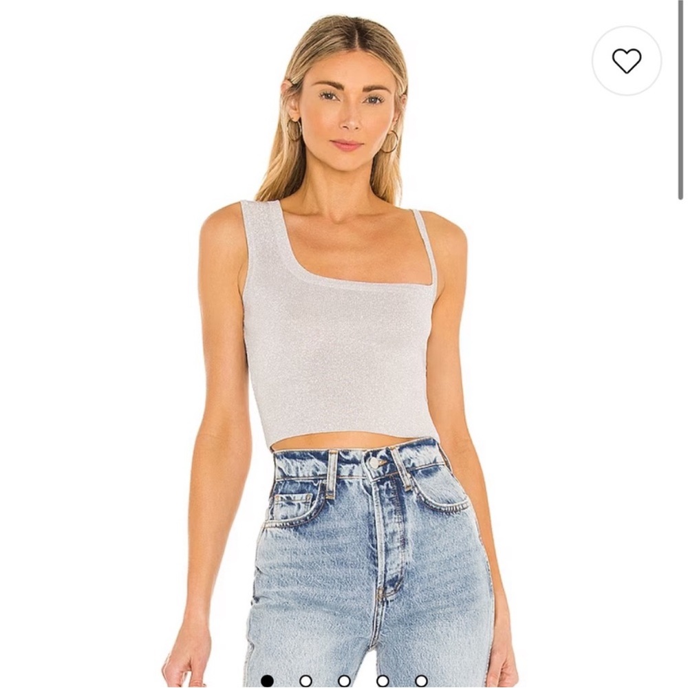 Superdown Metallic Knot Tank Top